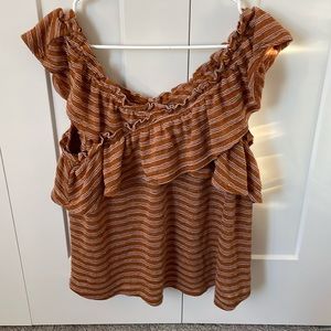 Maurice’s mustard striped blouse